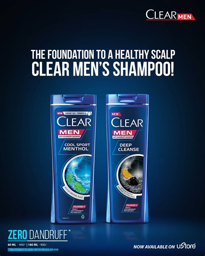 Your scalp is the foundation of strong, beautiful hair! Keep it healthy with your favourite CLEAR Men’s Shampoo. #ClearForMen #ZeroDandruff #Confidence #PowerfulShampoo #UnbeatableMen #ChampionMindset | CLEAR