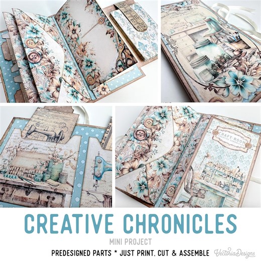 Creative Chronicles Mini Folio Mini Project Creative Crafts Mini Folio Creative Craft Folio Junk Journal Add on Printable Craft Kit 003633 - Etsy Australia