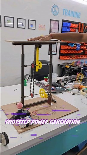 🔩 Foot Step Power Generation using Rack pinion | 🥇 Award Winning project #mechanicalprojects