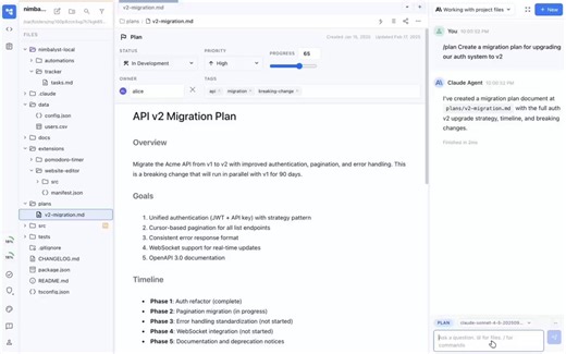 Today we're open sourcing Nimbalyst, the visual workspace for building with Codex, Claude Code, and more.Visual editors for markdown, mockups, diagrams, diffs, and code. Codex, Claude Code, Opencode in parallel with kanban. Extensions. iOS for remote.
