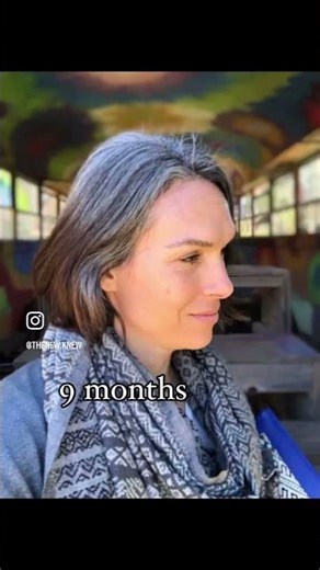 Growing out gray hair? Here's what it looks like month by month. #naturallygray