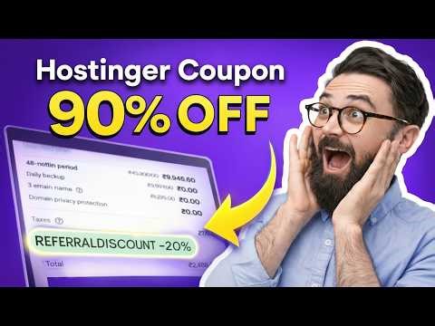 Hostinger Coupon Code 2026 | 90% OFF + Free Domain (Working & Verified)