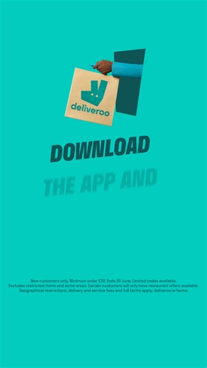 Deliveroo is now in your area! Get €12 off your first order with code IRE12OFF 🍕 | Deliveroo