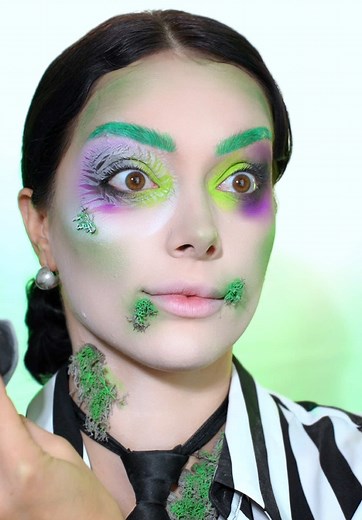 Wrinkles Technique and Beetlejuice Makeup Tutorial
