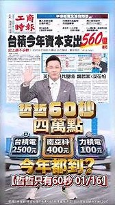 【四萬點、台積2500、南亞科400、力積電100元 今年都到?】2026.01.16 哲哲只有60秒 #shorts