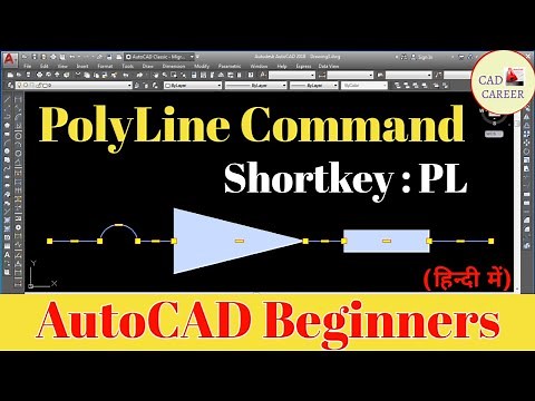 Creating Polyline in AutoCAD | Draw polyline with all methods | Using Polyline command inAutoCAD