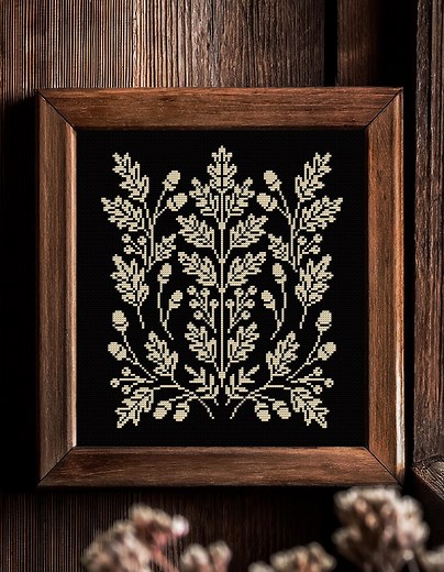 Autumn Sampler Cross Stitch Pattern for Beginners: Acorns & Oak Leaves, Fall Embroidery (PDF Download) - Etsy