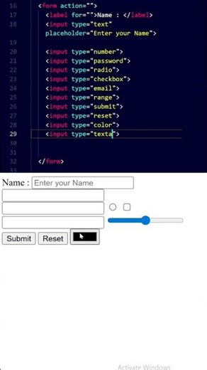 Form in HTML | All Attributes & input types coverd | #target