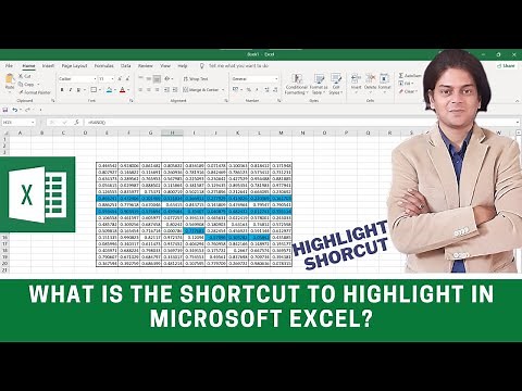 What is the shortcut to highlight in Microsoft excel?