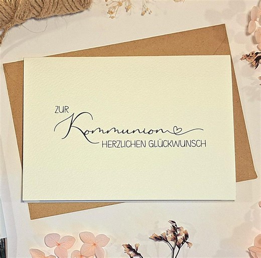 Communion Greeting Card | First Communion Card | Communion Congratulations Card | Gift Card in a Minimalist Design - Etsy