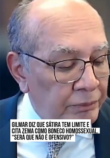 O ministro #GilmarMendes afirmou que há limites para sátiras contra integrantes do Supremo Tribunal Federal (STF) e citou Romeu #Zema ao dizer que o ex-governador não aceitaria ser alvo de um “boneco homossexual”. Em entrevista ao Metrópoles, concedida às jornalistas Manoela Alcântara e Marília Ribeiro, na tarde desta quinta-feira (23/4), o decano explicou por que solicitou a inclusão do ex-governador de Minas Gerais no Inquérito das Fake News, relatado por Alexandre de Moraes, e citou um exempl
