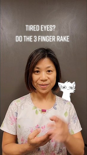 Instant Relief for Tired Eyes with 3 Finger Rake Method