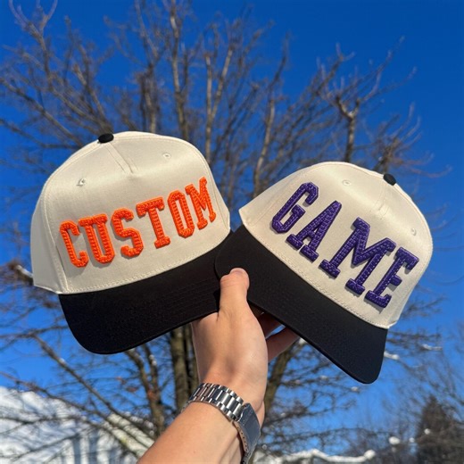 Custom 3D Puff Text Snapback Hat - Etsy