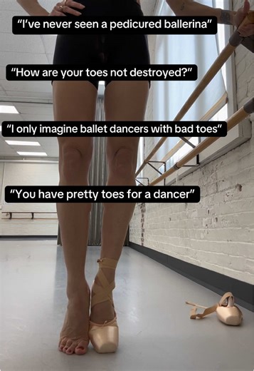 I just take care 🧖‍♀️ 💅🏽 ♥️ @Kbnails.studio doing literal MAGIC 🪄 #balletdancer #pointeshoes #pedicures