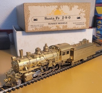 Sunset Models HO Scale Brass SANTA FE 789 CLASS 2-8-0 Steam locomotive | eBay