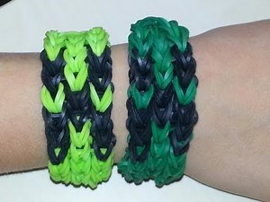 RAINBOW LOOM MINECRAFT CREEPER *NEW* BRACELET