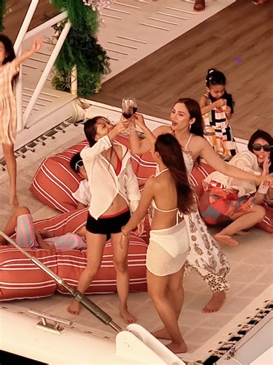 You work for moments like this, sunbathing on deck, laughing through a bubble party, and sipping cocktails as the sky turns gold. This is your day. Claim it. #boatpartyPhuket #phuketbeachclub #boatclubPhuket #yachtparty #bestboattripinPhuket