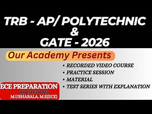 TRB AP/POLYTECHNIC&GATE EXAM course details#ece#eee#material# #testbatch#trbpolytechnicece#practice