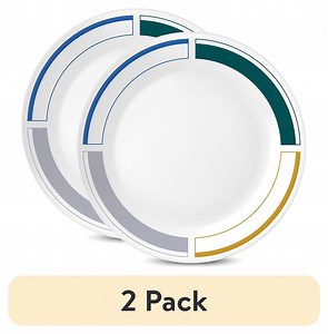 (2 pack) Corelle Color Block 10.25" Dinner Plate