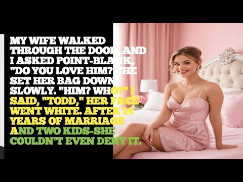 MY WIFE WALKED THROUGH THE DOOR, AND I ASKED POINT-BLANK, "DO YOU LOVE HIM? SHE SET HER BAG DOWN