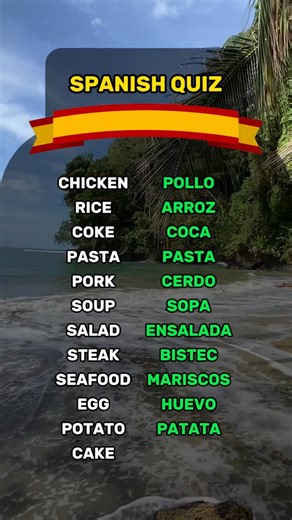 Lunch food in Spanish #s | Learn Spanish