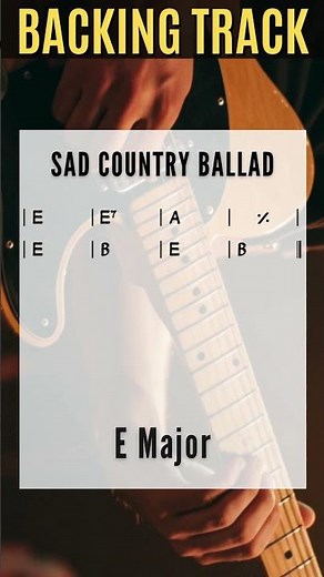 Sad Country Ballad Backing Track - E Major | 100bpm