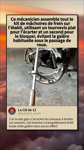 Une astuce de mécanicien pour monter des mâchoires de frein sans effort