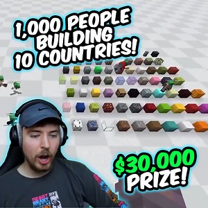 992K views · 10K reactions | 1,000-PERSON BUILDING COMPETITION FOR $30,000! | MrBeast Gaming | Facebook