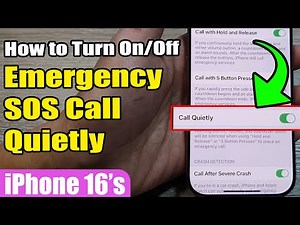 📱🔕 How to Turn On/Off Emergency SOS Call Quietly on iPhone 16/16 Pro Max | iOS 18 Tutorial