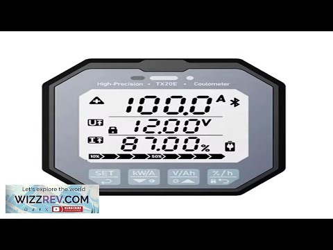 Baiway TX20 LCD Bluetooth Battery Monitor 8 120V 350A High Precision Coulometer Real