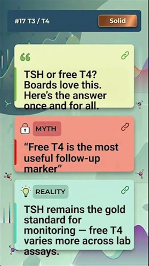 TSH vs Free T4 — Gold Standard for Monitoring | USMLE Step 2 CK #Shorts