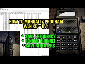 WLN KD UV1 Manual Programming (Without PC)