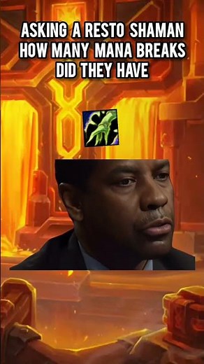 Asking a resto shaman how many mana breaks did they have #wow #worldofwarcraft #warcraft
