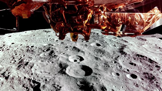 Spaceship skimming 100km above Moon captures mesmerising footage