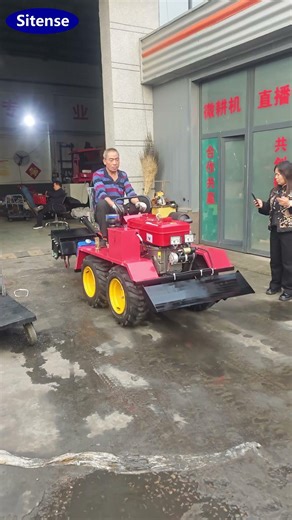 Small AWD Tractor with Cultivator and Bulldozer #rotarytiller #tractor #minitractor #cultivator