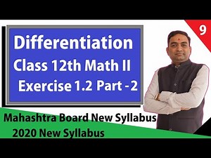 Differentiation Exercise 1.2 Class 12th Part - 2