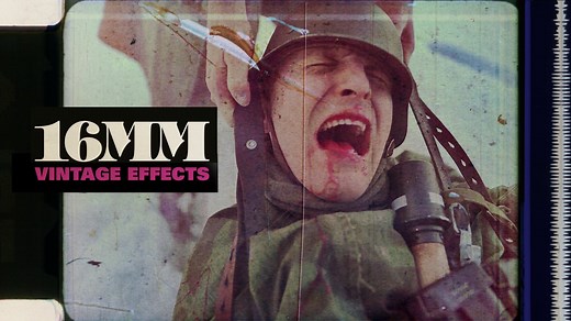 4K Film Overlays - Vintage 16mm Film with Sprocket holes