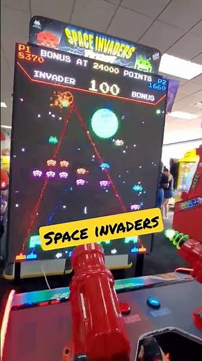 Space invaders Game at Chuck e cheese