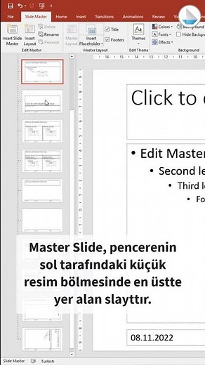 Master Slide ya da Asıl Slayt Nasıl Yapılır? | Gamze Akturan #ppt #powerpoint #genç #shorts