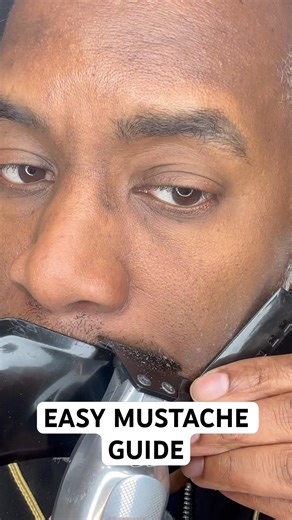 EASY MUSTACHE GUIDE!! #trim #lineup #mustache #mensgrooming