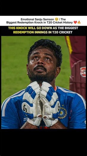 Emotional Sanju Samson 🥺 | The Biggest Redemption Knock in T20 Cricket History ❤️