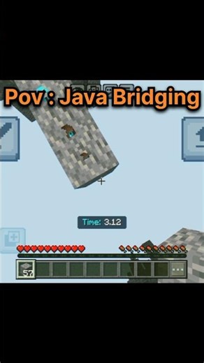 minecraft java vs mobile bridging #music #minecraft #mcpe #gaming #edit #minecraftmusic