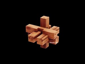 3D INTERLOCKING WOODEN PUZZLE KONG MING LOCK - LIU TONG