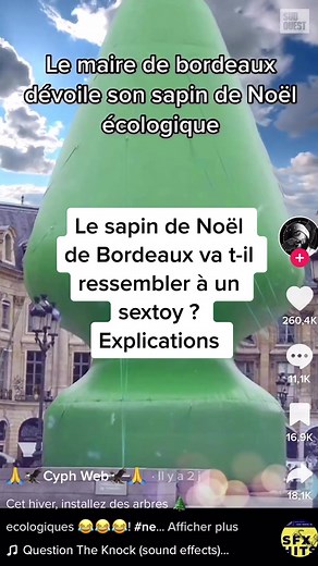 Sur les réseaux sociaux, la rumeur court que la ville de Bordeaux va installer un sapin géant qui a la forme d’un plug anal. Explications avec notre journaliste Édouard Ampuy. #fakenews #noel #sapin #factcheck #factchecking #bordeaux #illuminationdenoel #sudouestfrance #sudouest❤ #sudouest