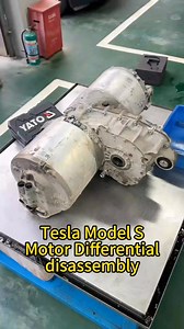 Tesla Model S Motor Differential disassembly Tesla gearbox transmission #newyork #newyear #usa #gearbox #machine | Transmission no1