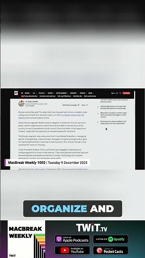 Russia Restricts FaceTime & Snapchat!