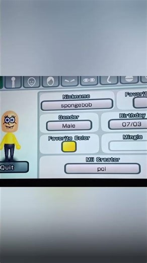 SpongeBob mii