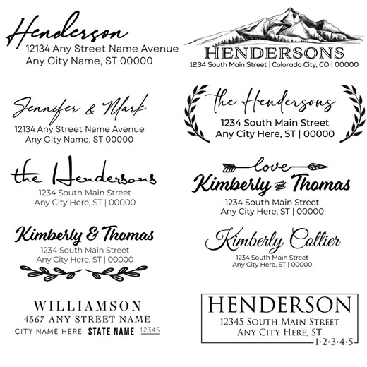 Personalized Return Address Stamp: Custom Wood or Self-inking Stamp, 27 Designs to Choose From - Etsy