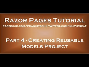 Razor Pages - Creating Reusable Models Project