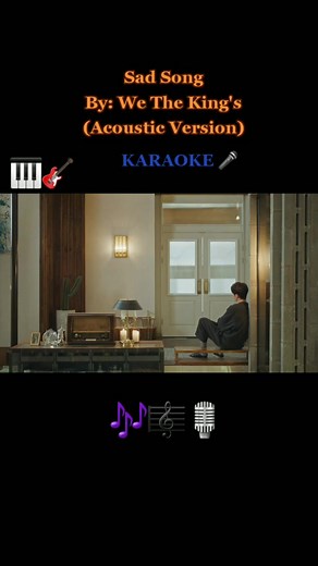Sing Karaoke With Lyrics - Sad Song By We The King's (Acoustic Version)